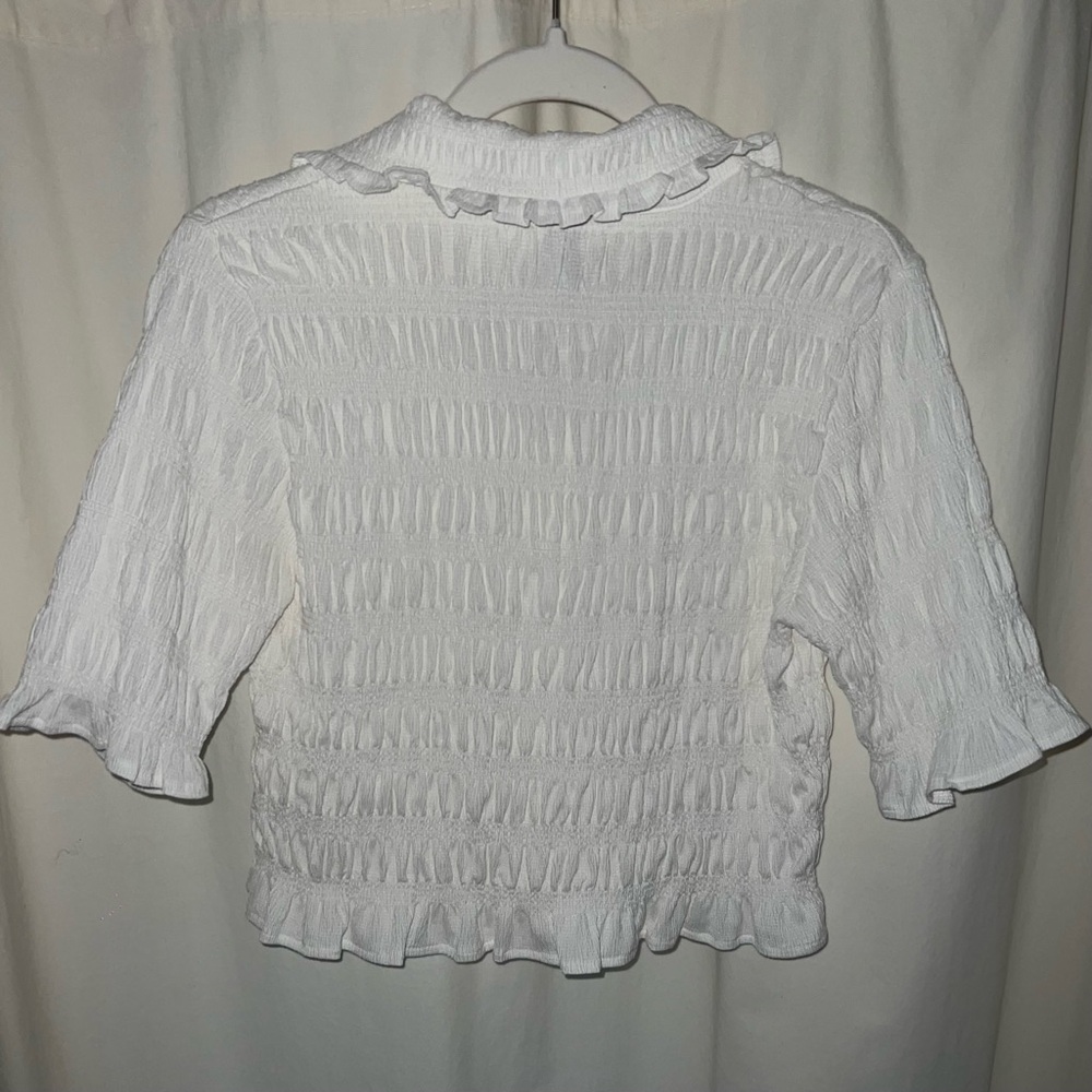 Maeve Smocked Button-Front Top - Picture 4 of 8